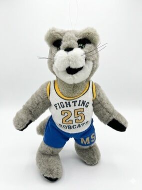 Fighting Bobcats 25 Plush Cougar Mascot Stuffed Animal ASI 62060 11.5” Toy